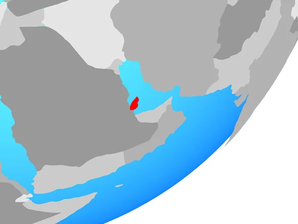 Катар Синій Політичних Земної Кулі Ілюстрація — стокове фото