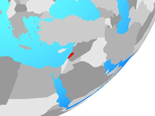 Libanon Blauwe Politieke Wereldbol Illustratie — Stockfoto