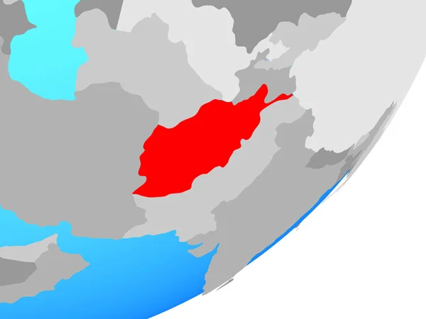 Afghanistan Blå Politiska Jordglob Illustration — Stockfoto