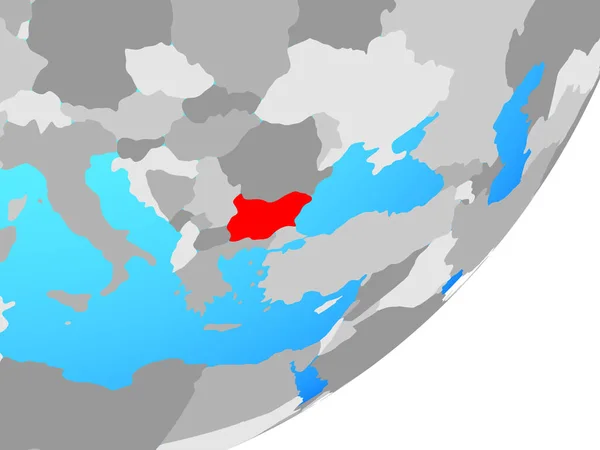 Bulgária Kék Politikai Földgömb Illusztráció — Stock Fotó