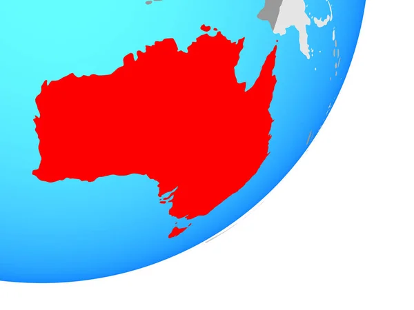 Australia Sul Globo Politico Blu Illustrazione — Foto Stock