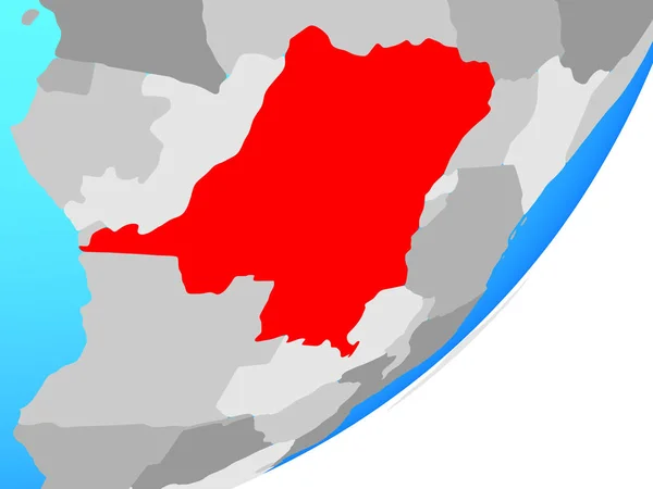 Dem Rep Конго Синій Політичних Земної Кулі Ілюстрація — стокове фото