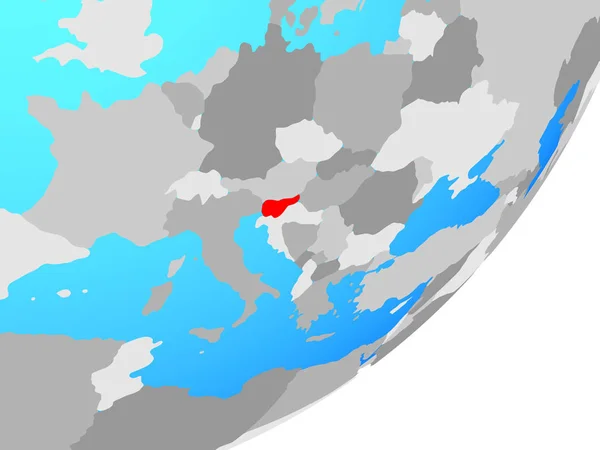 Szlovénia Kék Politikai Földgömb Illusztráció — Stock Fotó