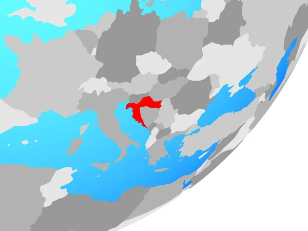 Horvátország Kék Politikai Földgömb Illusztráció — Stock Fotó