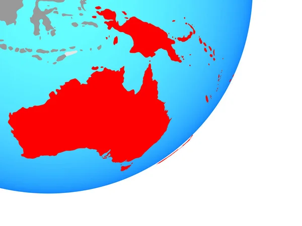 Ausztrália Kék Politikai Világ Illusztráció — Stock Fotó