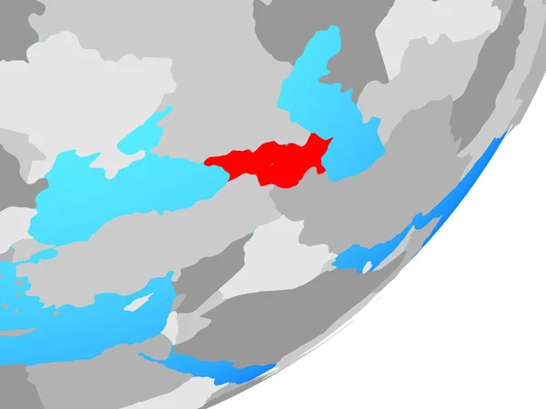 Região Cáucaso Globo Político Azul Ilustração — Fotografia de Stock