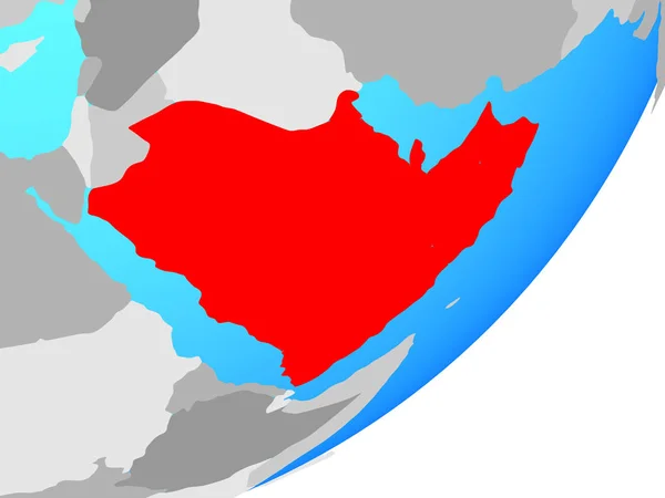 Arábie Modré Politické Globe Obrázek — Stock fotografie