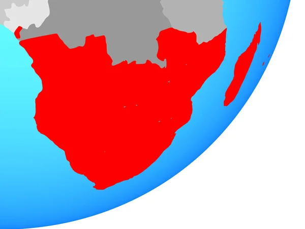 Jižní Afrika Modré Politické Globe Obrázek — Stock fotografie
