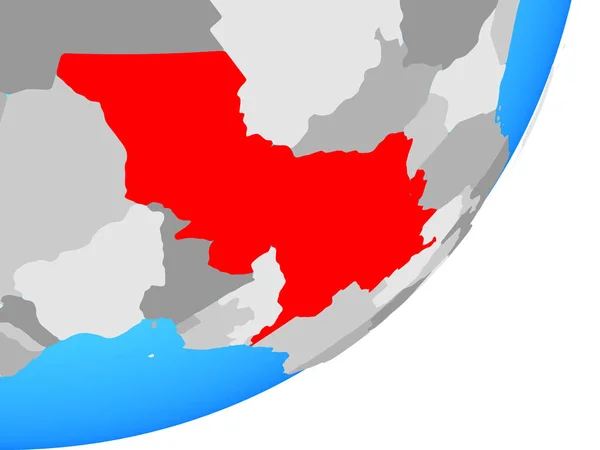 Střední Afrika Modré Politické Globe Obrázek — Stock fotografie