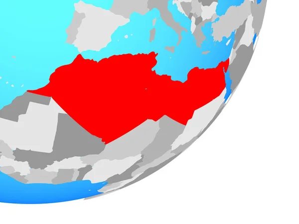 Nordafrika Blå Politiska Jordglob Illustration — Stockfoto