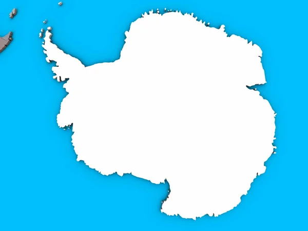 Antarctica Met Ingesloten Nationale Vlag Blauwe Politieke Globe Illustratie — Stockfoto