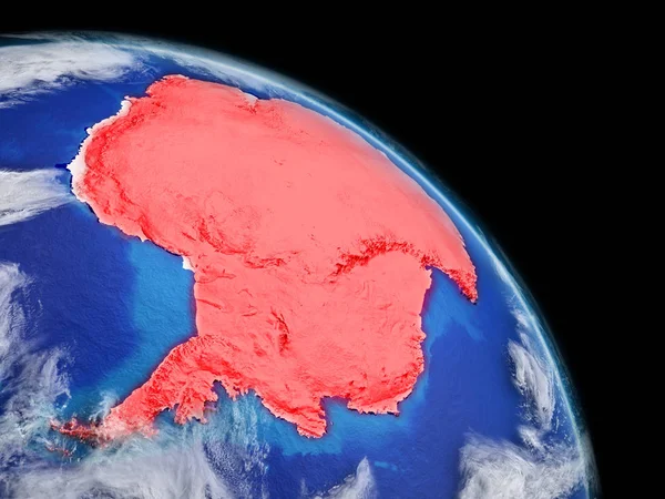 Antarktisz Űrből Föld Bolygó Rendkívül Nagy Részletességgel Bolygó Felszínén Felhők — Stock Fotó