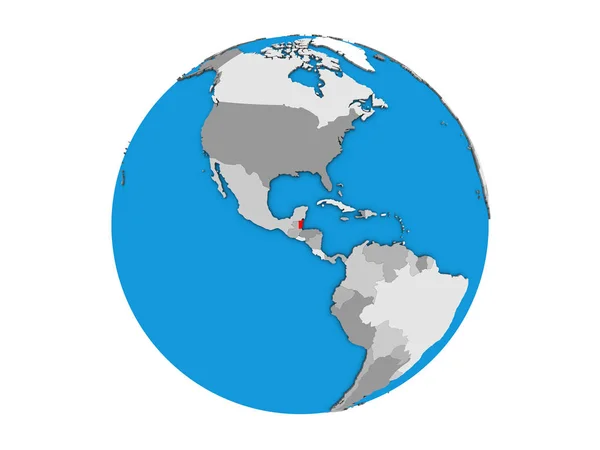 Belize Blå Politiska Klot Illustration Isolerade Vit Bakgrund — Stockfoto