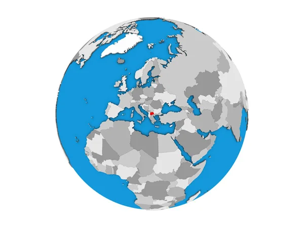 Македонія Синій Політичних Моделі Землі Ілюстрація Ізольовані Білому Тлі — стокове фото