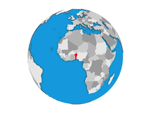 Benin Blue Political Globe Illustration Isolated White Background — Stock Photo, Image