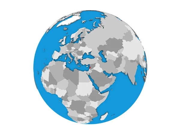 Ліван Синій Політичних Моделі Землі Ілюстрація Ізольовані Білому Тлі — стокове фото
