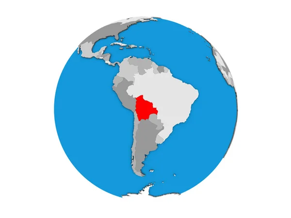 Болівії Синій Політичних Моделі Землі Ілюстрація Ізольовані Білому Тлі — стокове фото