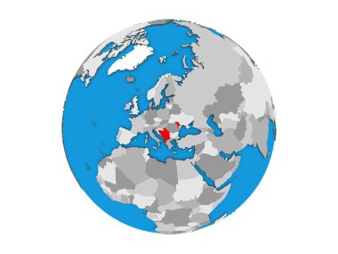 CEFTA ülkeler mavi siyasi 3d dünya üzerinde. 3d illüstrasyon izole beyaz arka plan üzerinde.