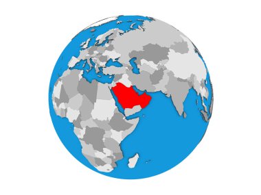 Ccasg ülkeler mavi siyasi 3d dünya üzerinde. 3d illüstrasyon izole beyaz arka plan üzerinde.