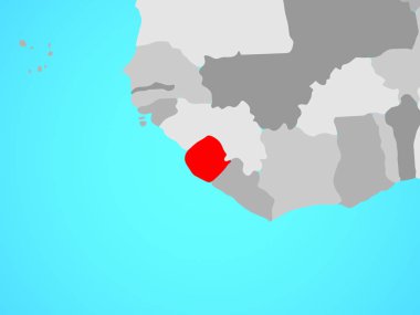Sierra Leone mavi siyasi dünya üzerinde. 3D çizim.