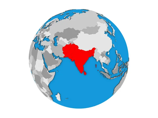 南亚在蓝色政治3D 例证查出在白色背景 — 图库照片