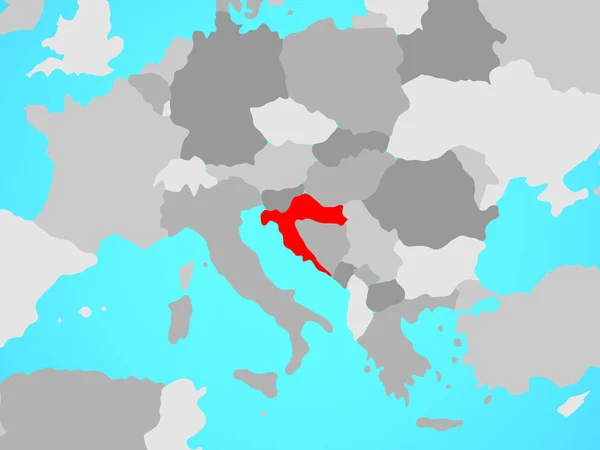 Хорватія Синій Політичних Земної Кулі Ілюстрація — стокове фото