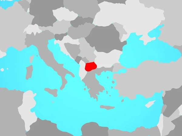 Македонія Синій Політичних Земної Кулі Ілюстрація — стокове фото