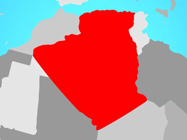 Алжир Синій Політичних Земної Кулі Ілюстрація — стокове фото