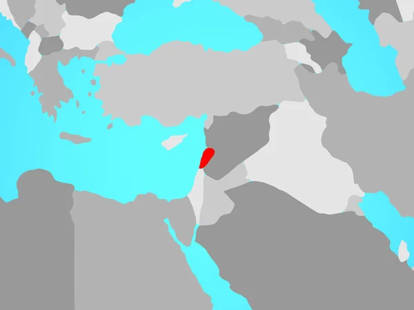 Libanon Blauwe Politieke Wereldbol Illustratie — Stockfoto