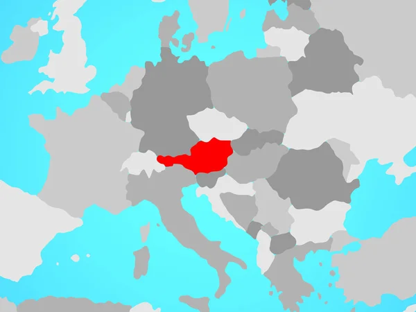 Австрія Синій Політичних Земної Кулі Ілюстрація — стокове фото