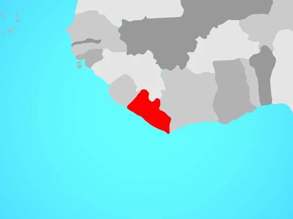 Λιβερία Μπλε Πολιτικό Πλανήτη Απεικόνιση — Φωτογραφία Αρχείου