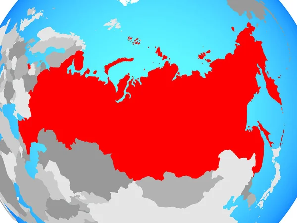 Russia Globo Politico Blu Illustrazione — Foto Stock