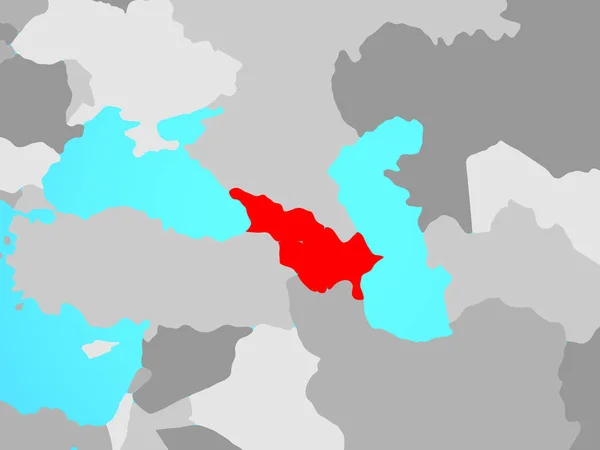 Regio Van Kaukasus Blauwe Politieke Wereldbol Illustratie — Stockfoto