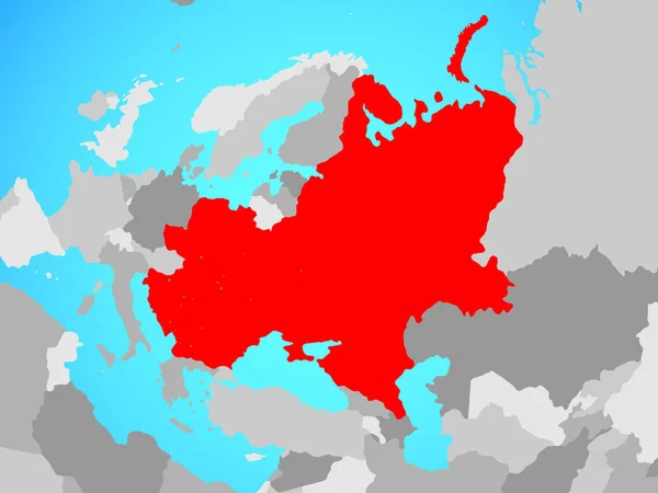 Östeuropa Blå Politiska Jordglob Illustration — Stockfoto