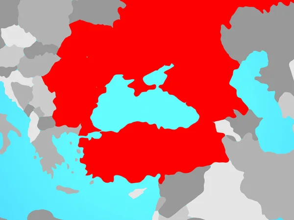 Karadeniz Bölgesi Mavi Siyasi Dünya Üzerinde Çizim — Stok fotoğraf