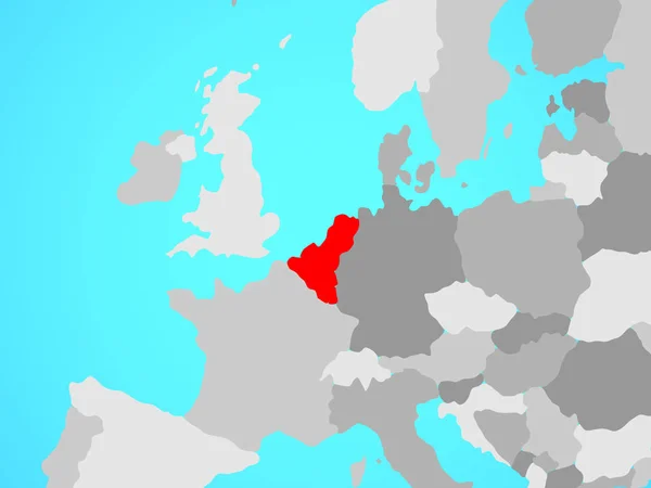 Unii Beneluxu Modré Politické Globe Obrázek — Stock fotografie