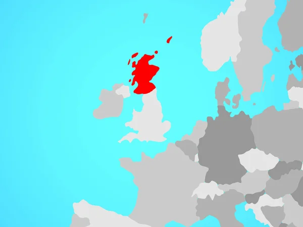 Шотландия Голубом Политическом Шаре Иллюстрация — стоковое фото