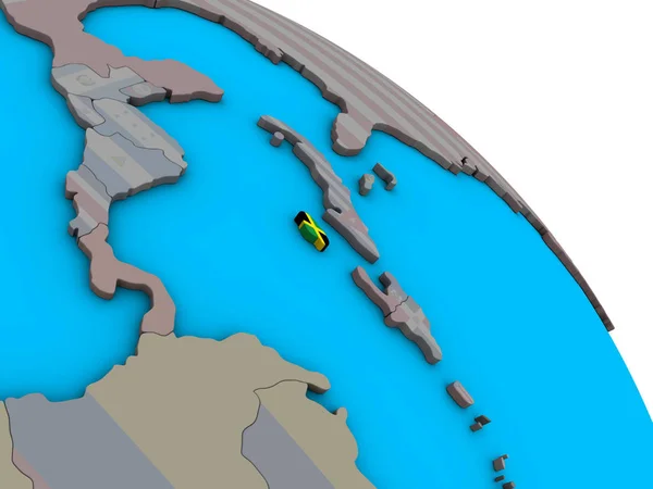 간단한 지구에 국기와 자마이 일러스트 — 스톡 사진