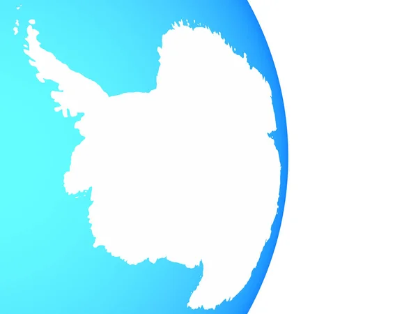 Antártida Con Bandera Nacional Simple Globo Político Ilustración —  Fotos de Stock