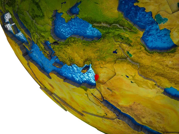 Líbano Modelo Terra Com Fronteiras País Oceanos Azuis Com Ondas — Fotografia de Stock