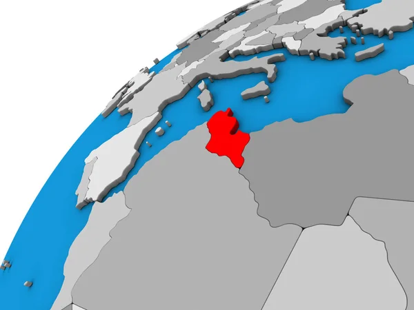 지구에의 튀니지 일러스트 — 스톡 사진