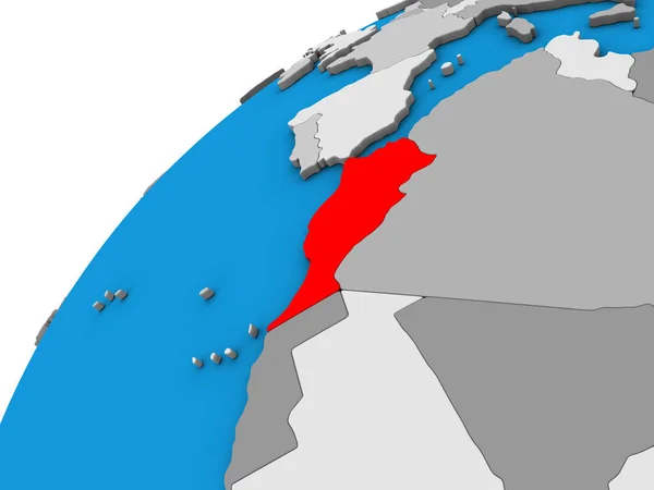 Marocco Sul Globo Illustrazione — Foto Stock