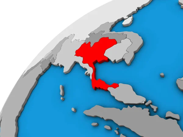 Tayland Dünya Üzerinde Çizim — Stok fotoğraf