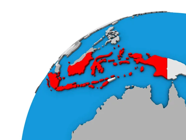 지구에 인도네시아입니다 일러스트 — 스톡 사진