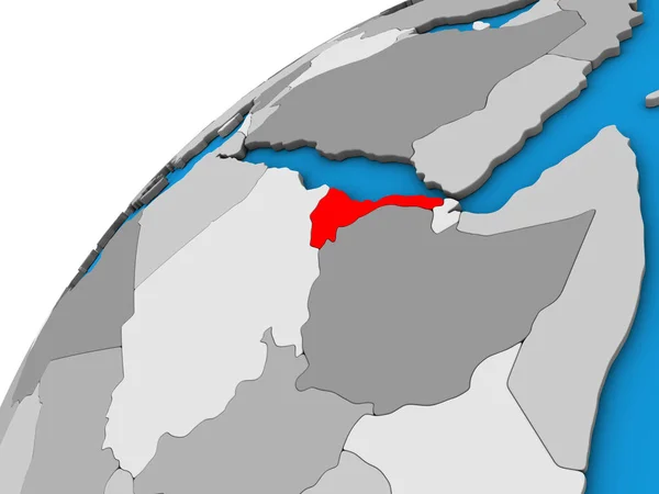 지구에 Eritrea입니다 일러스트 — 스톡 사진