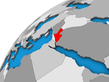 Jordan 3 boyutlu kürede. 3B illüstrasyon.