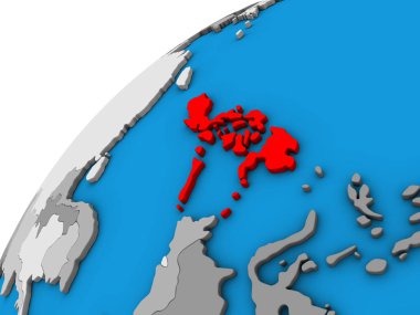 Filipinler 3D kürede. 3B illüstrasyon.