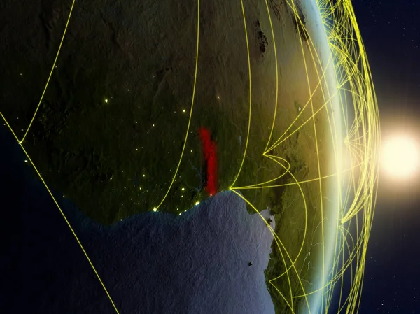 Togo Сході Сонця Планеті Планеті Земля Мережею Концепція Підключення Відрядних — стокове фото