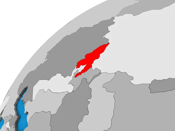 Кыргызстан Глобусе Иллюстрация — стоковое фото