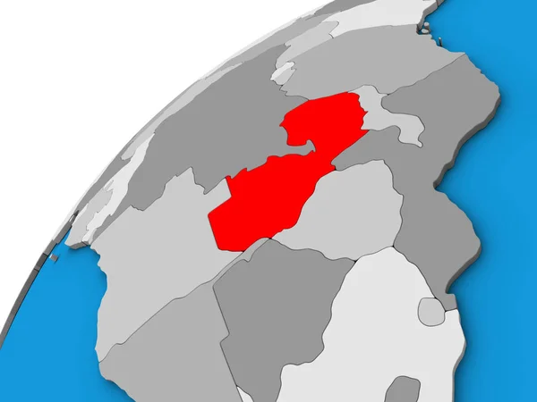 Zambiya Dünya Üzerinde Çizim — Stok fotoğraf